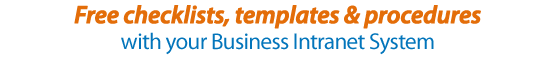 Free checklists, templates & procedures - with your Business Intranet System